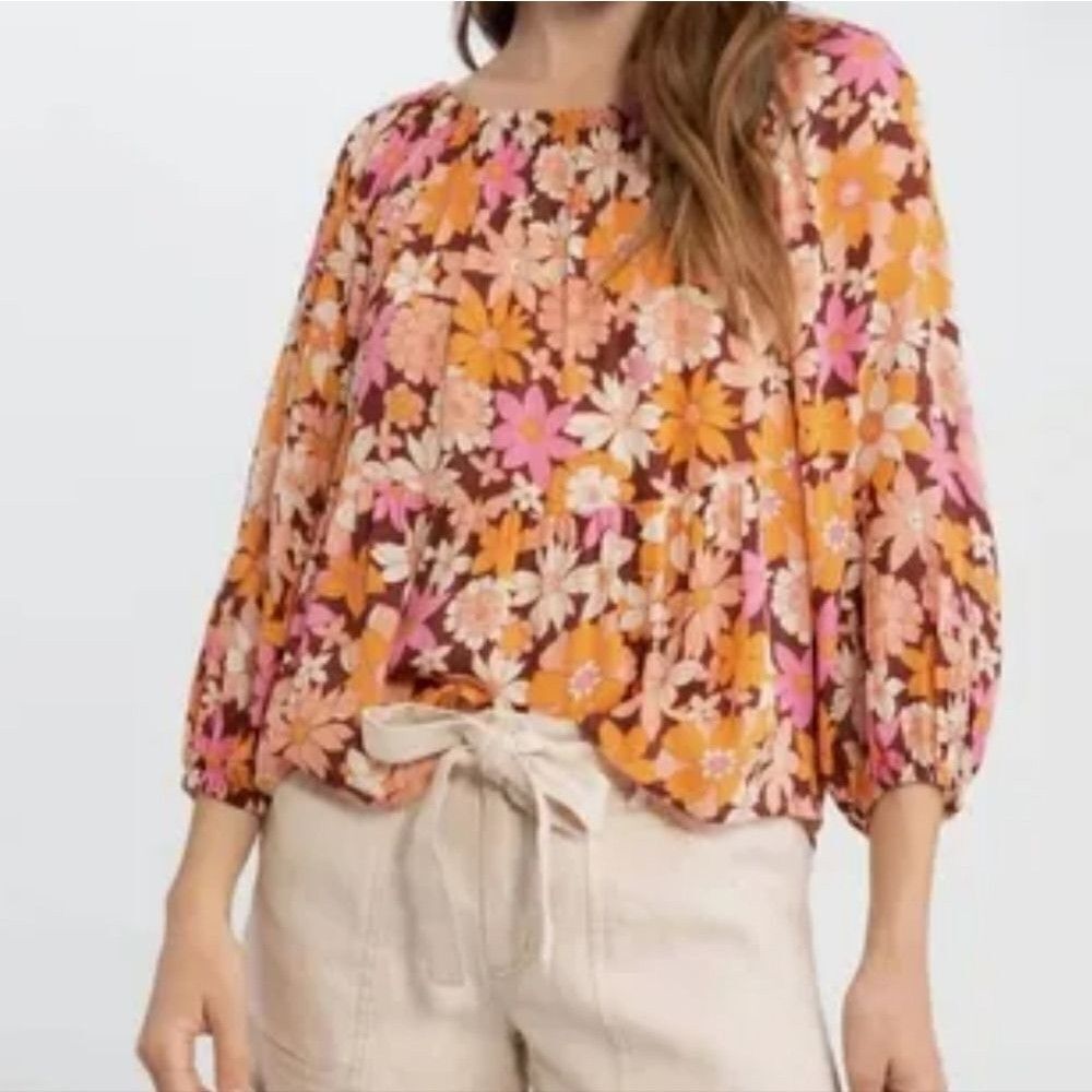 NEW 3X SANCTUARY FLORAL BOHO OFF SHOULDER PINK flowy top NWT
